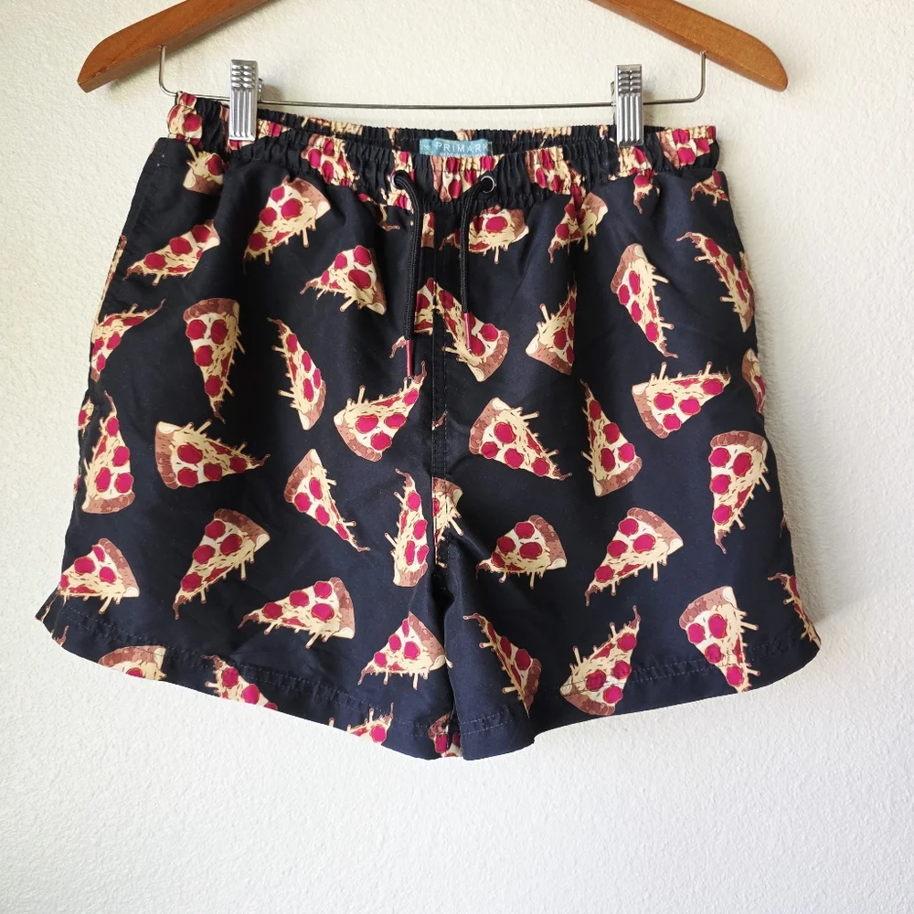 Primark PIZZA swimming trunks.  Men's swimming trunks SMALL